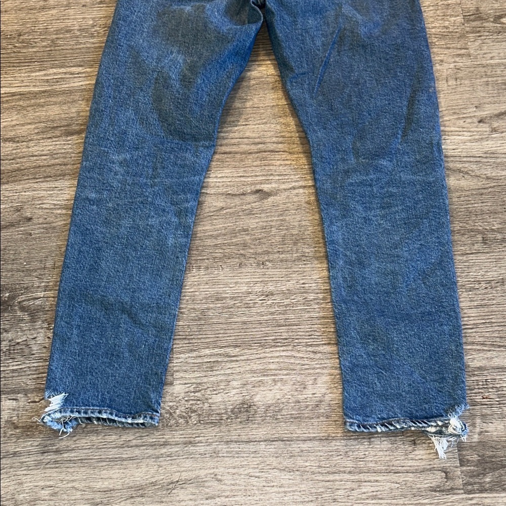 AGOLDE High Rise Straight Leg Jeans Medium Wash Vintage Wear Size 27 - Picture 5 of 13